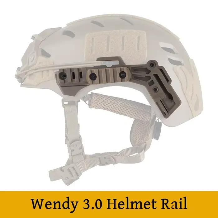 Rails latéraux Wendy 3.0 pour casque - Support modulaire pour accessoires de pêche et éclairage