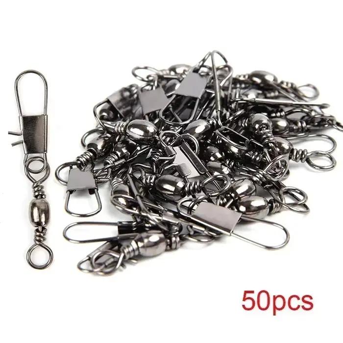 Clips de verrouillage rapide 10-50PCS pour accessoires pêche rotation à billes raccords hameçons carpe