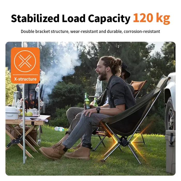Chaise pliante Naturehike portable pour pêche, randonnée et plage capacité 120kg