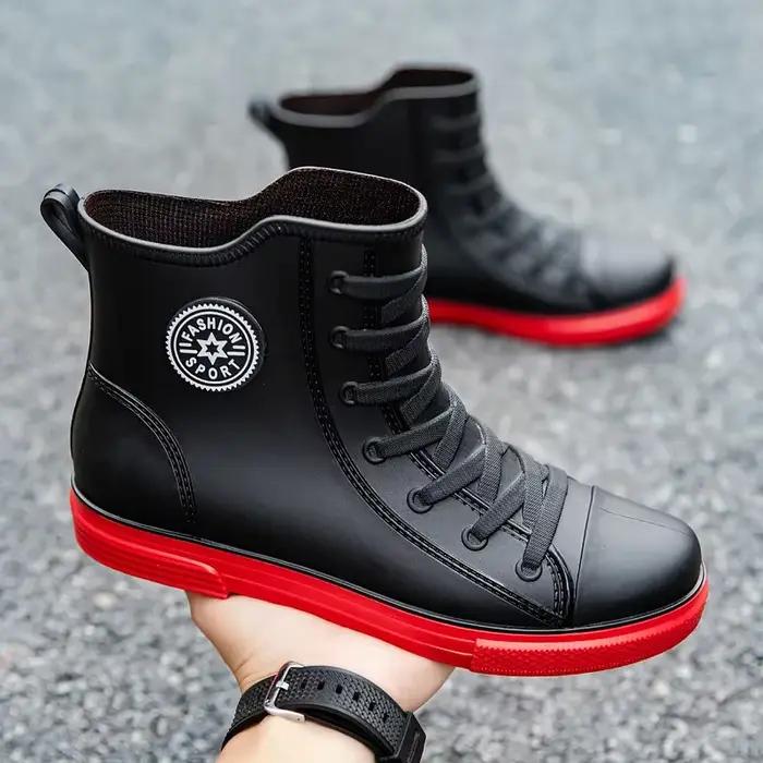 Bottes de pêche courtes imperméables anti-dérapantes chaudes pour hommes style allemand - Chaussures cuisine