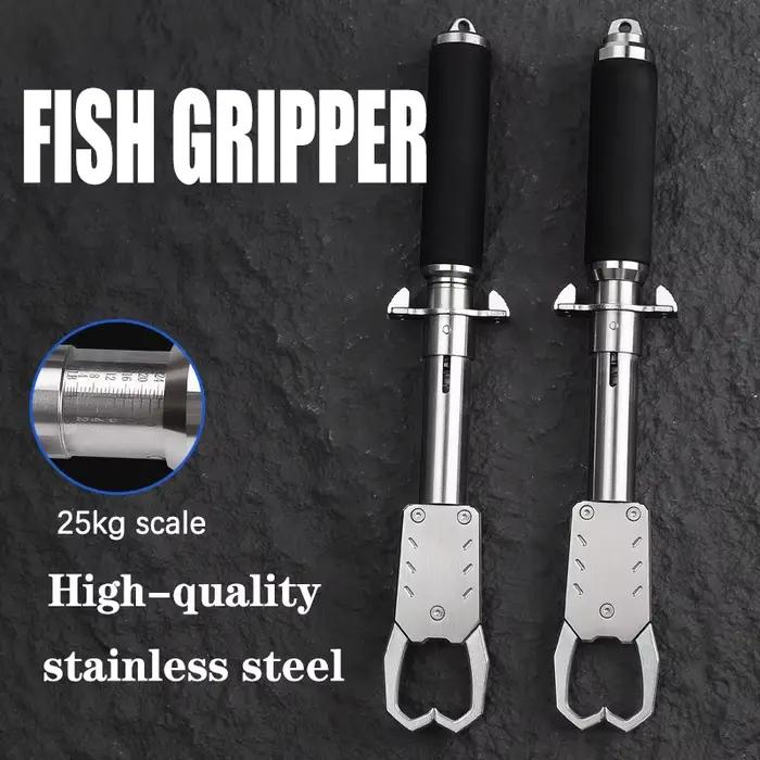 Pince poisson acier inox 385g 31cm avec balance anti-corrosion pour contrôle et pesée accessoires pêche