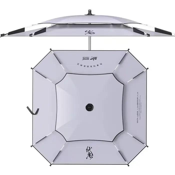 Parapluie pêche carré nouvelle collection 2025 protection solaire camping pêche sauvage