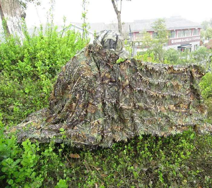 Veste camouflage 3D feuille d'érable bionique ghillie pour airsoft observation oiseaux vêtements outdoor pêche