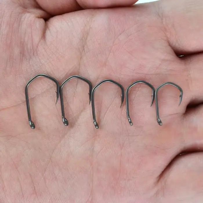 Hameçons carp fishing micro barbelés PTFE 15 pièces Hirisi - acier haute carbone pour pêche précise