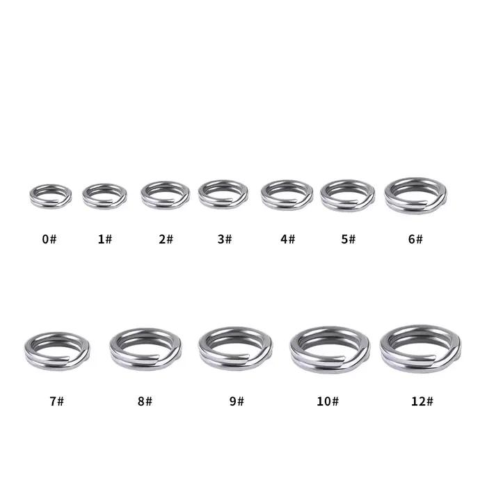 Lot de 200 à 250 anneaux split pêche inox haute résistance pour leurres et boîte à matériel