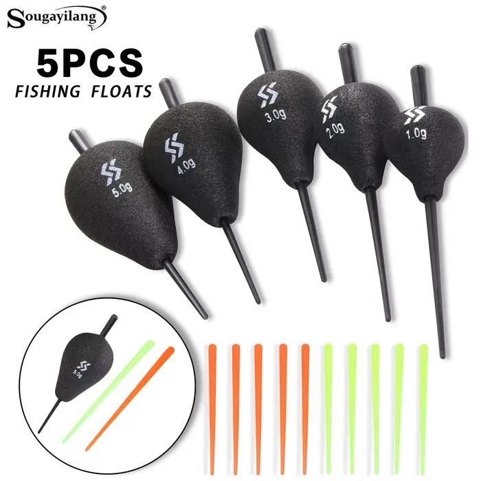Set de flotteurs verticaux Sougayilang en EVA lumineux - 1 ou 5 pièces pour pêche professionnelle