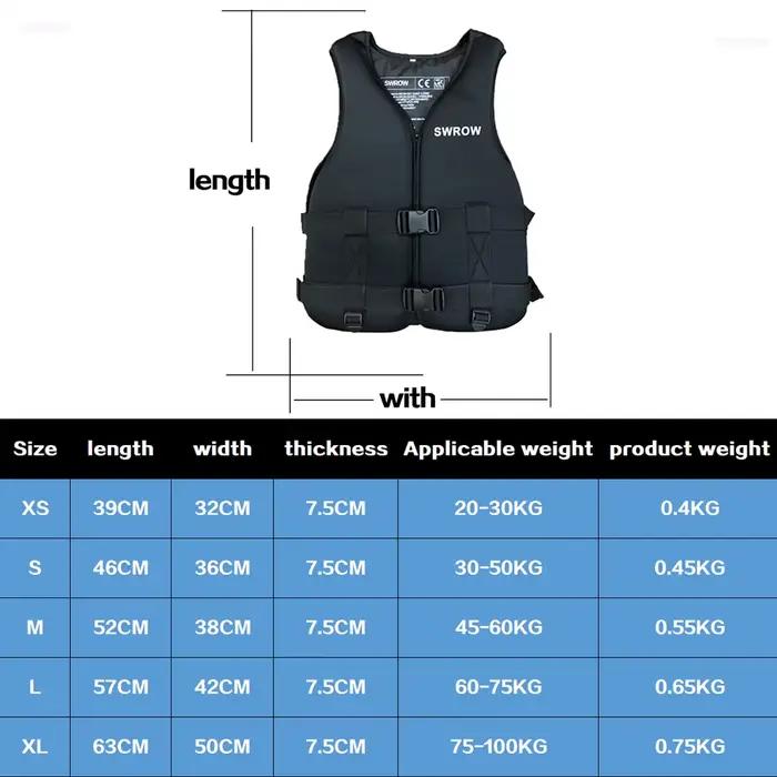 Gilet de sauvetage néoprène pêche - Veste de sécurité adulte enfant pour kayak pêche et sports nautiques