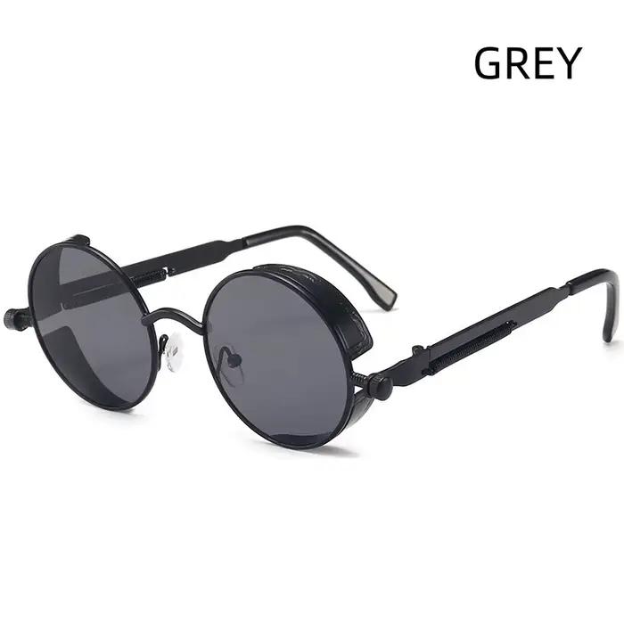 Lunettes de soleil rétro steampunk unisexe fashion pour pêche et outdoor protection UV style vintage tendance homme femme