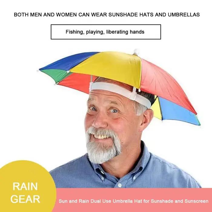 Chapeau parapluie pliable pêche résistant au vent protection solaire portable camping plage