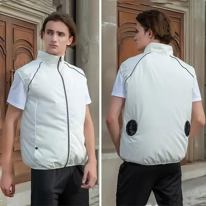 Veste rafraîchissante climatisation homme été pêche USB ventilateur refroidissement sport