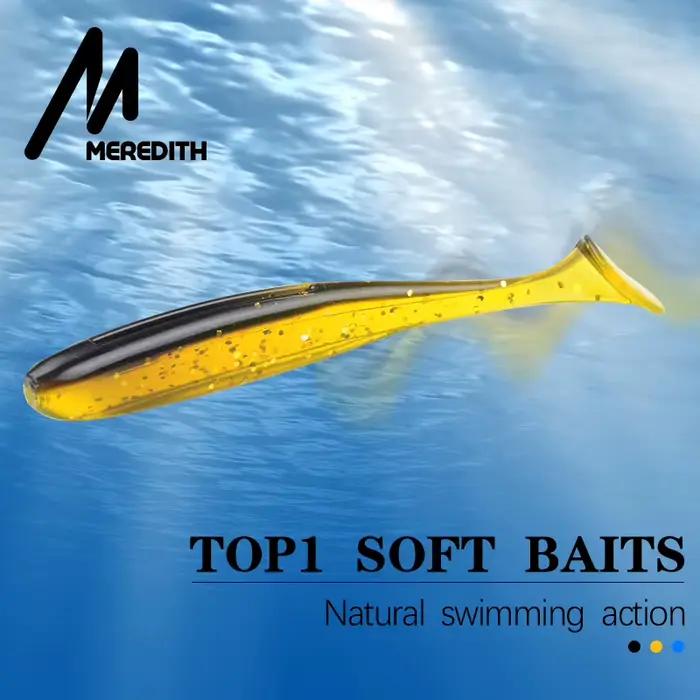 Leurres souples MEREDITH Easy Shiner 50-130mm shad double couleur pour bar et carnassiers