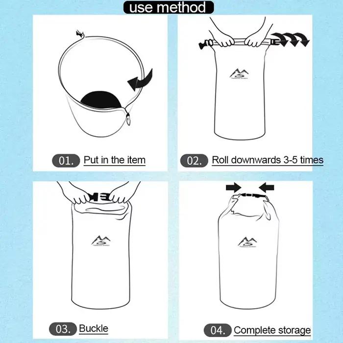 Sac étanche 5L à 70L pour pêche, rafting, trekking - haute capacité de rangement waterproof