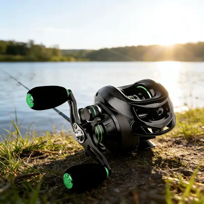 Moulinet baitcasting tout métal 18+1BB drag 10kg ratio 7.2:1 pour pêche sportive précise
