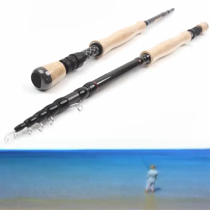 Canne télescopique SEACHASER en carbone pour pêche à la mouche sur mer, plage, lac et rivière