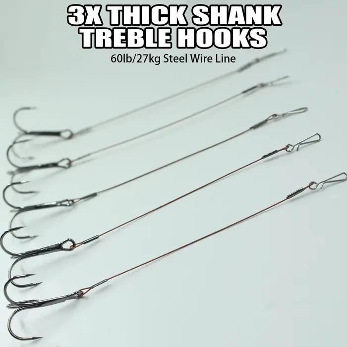 10 triples hameçons avec attache rapide - rigs stinger pour brochet et doré pêche leurres