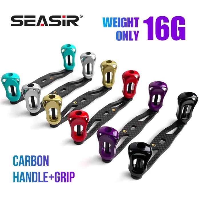 Poignée de moulinet pêche ultra légère en fibre de carbone SEASIR - 6 couleurs pour Daiwa et Shimano