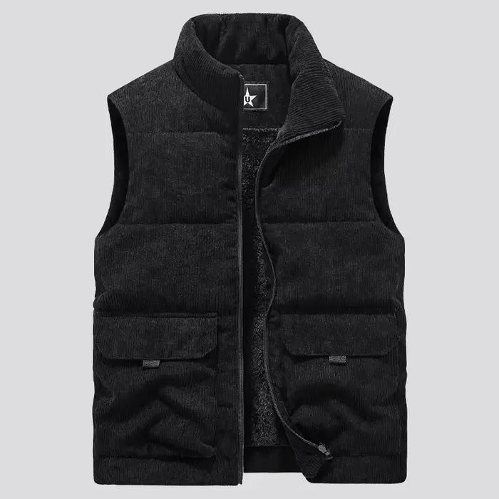 Veste hiver sans manches homme - Manteau chaud solide pour pêche et loisirs extérieurs