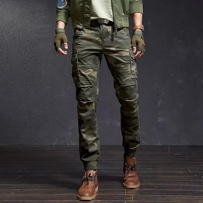 Pantalon cargo camouflage slim homme - qualité premium pour streetwear Harajuku et pêche urbaine