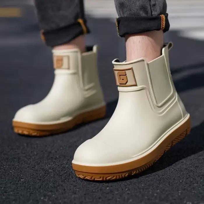 Bottes de pêche imperméables fourrées homme pour hiver avec doublure polaire chaude