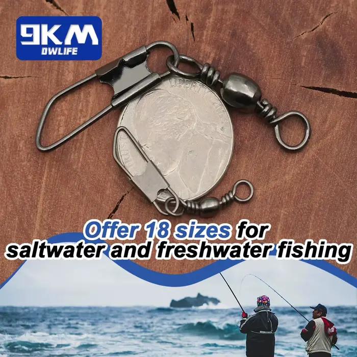 Émerillons à clip de sécurité 50-200 pièces - Émerillons acier inox pour pêche en mer et eau salée
