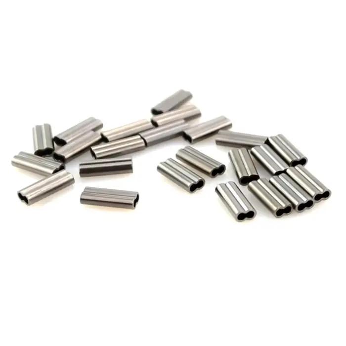 Manchons de sertissage en cuivre double pour raccords de fil de pêche connecteurs de qualité supérieure pour pêcheurs amateurs et professionnels