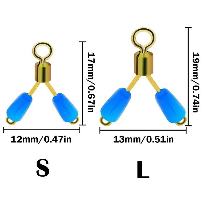 10 émerillons en Y pour connecteurs double hameçon et espaceurs de ligne pêche précise