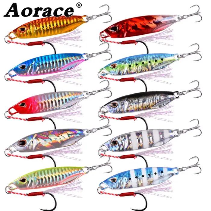 Set 10 cuillères métalliques japonaises 10g-40g pour jigging et trolling mer/bassin