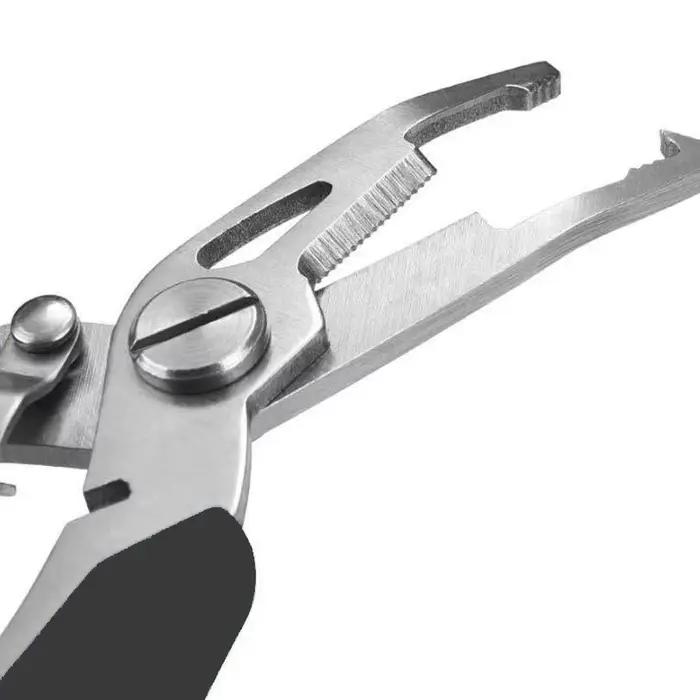 Pince coupe-grippe poisson pliable acier inox avec balance et mètre intégrés pour carpe et pêche