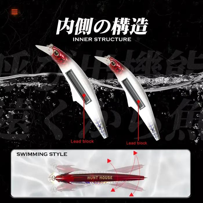 Leurre dur coulant Minnow 95-120mm mer petit swimbait artificiel pêche bar lieu leurres salés
