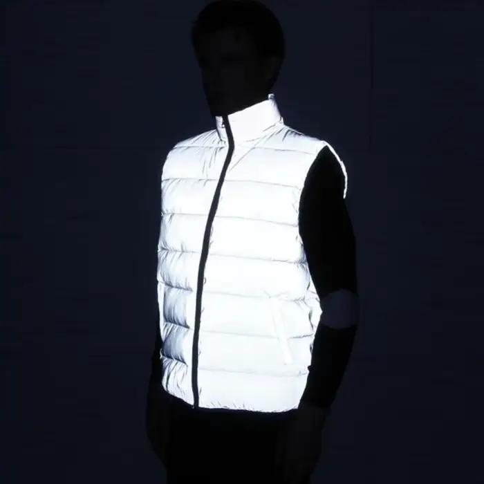 Gilet sans manches homme chaud hiver pêche réfléchissant sécurité nuit coton matelassé