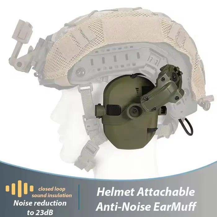 Casque avec protections auditives électroniques pour tir pêche sportive, réduction bruit active