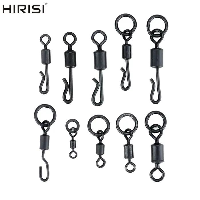 20 émerillons rapides Hirisi pour pêche carpe - Émerillons à anneau solide changement rapide