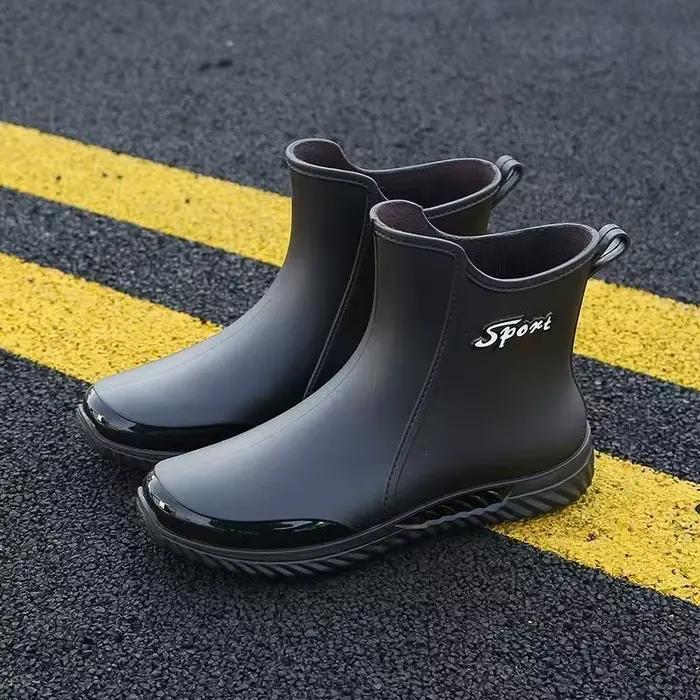 Bottes de pêche homme quatre saisons hautes - Bottes jardin travail imperméables antidérapantes