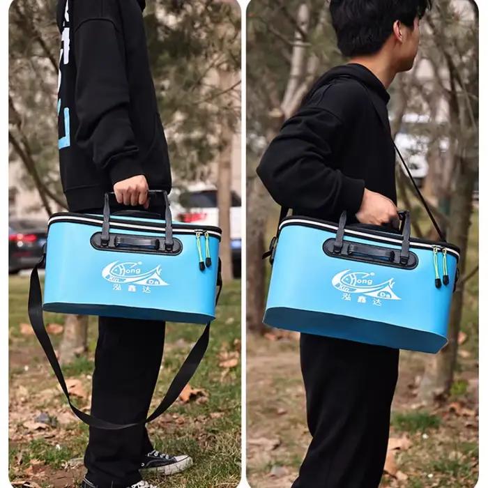 Seau à poissons vivants pliable EVA épaissi - réservoir portable pour pêche extérieure