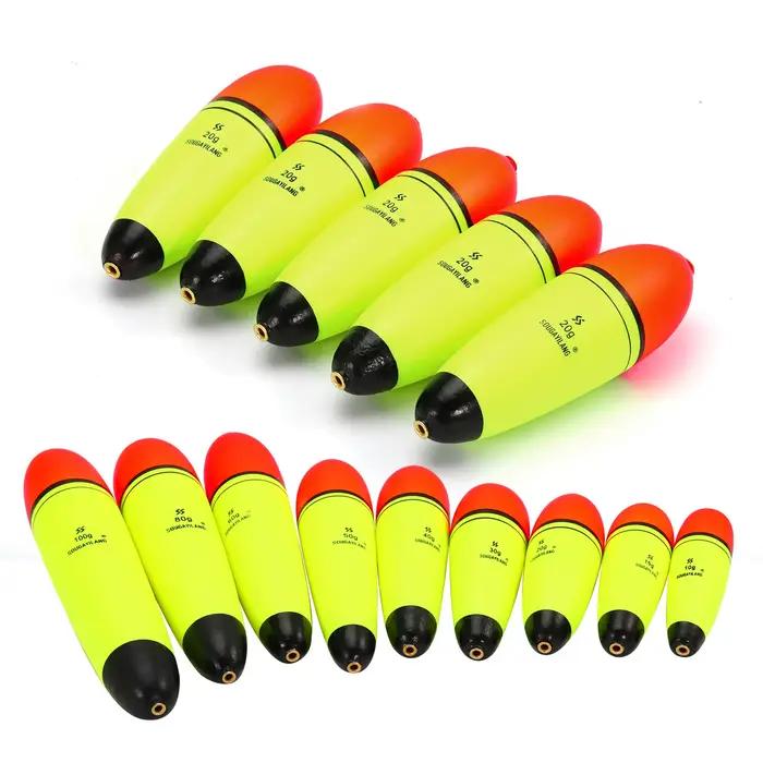 5 flotteurs pêche en mer EVA 10-100g - Light stick foam pour rockfishing et pêche du bord en mer