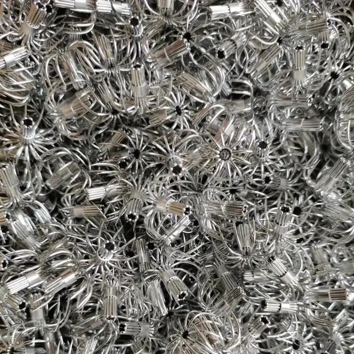 20 hameçons à calmar miniatures en acier inoxydable - Accessoires pour appâts couronne parapluie - Artisans pêche DIY