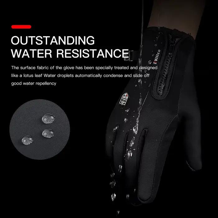 Gants vélo hiver homme femme touchscreen - Gants chauds tricotés étanches pour cyclisme hivernal