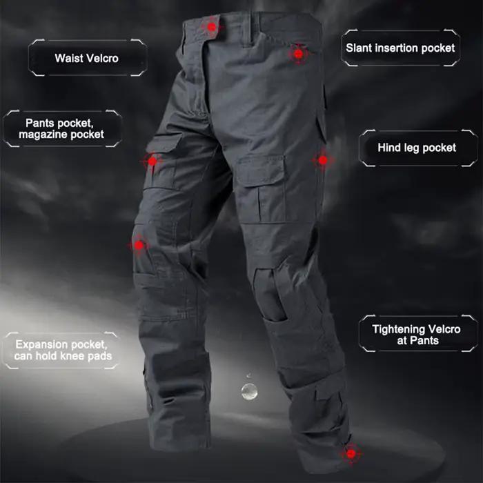 Pantalon de combat camouflage tactique homme - Pêche, trekking, chasse, tenue d'entraînement outdoor