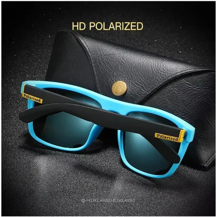 Lunettes de soleil polarisées carrées 1-2PCs anti-éblouissement pour pêche, conduite et vacances