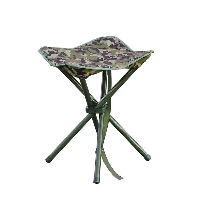 Tabouret pliant carré haute résistance acier support 300lbs pour pêche camping activités outdoor