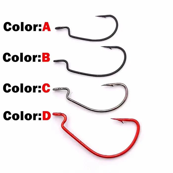 Hameçons pêche leurres 10 pièces OUTKIT acier carbone pour vers souples et rockfishing