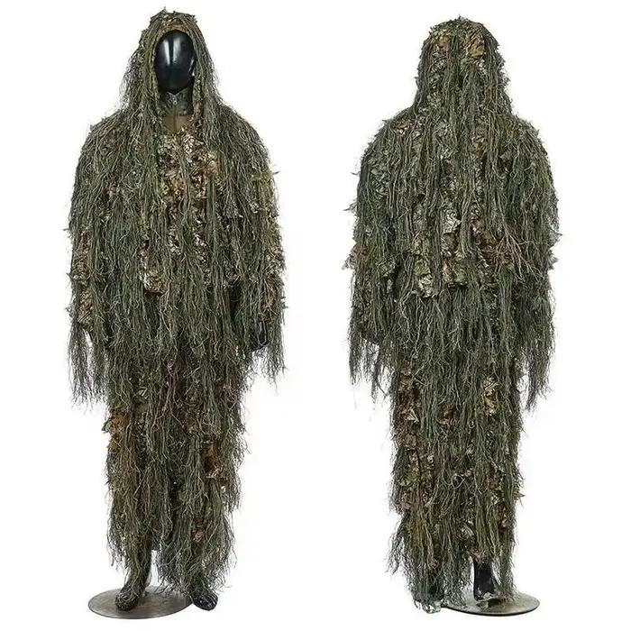 Uniforme tactique Ghillie 3D bionique - tenue sniper airsoft paintball chasse pêche extérieur