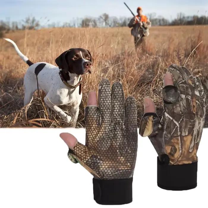 Gants de chasse tactiles anti-dérapants automne-hiver - Protection complète pour pêche et marche