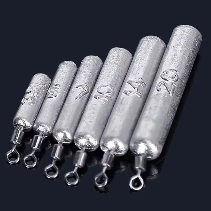 Kit de plombs de pêche GOBAIT 15 pièces connecteur métal design tubulaire pour pêche en mer et rivière occasions spéciales