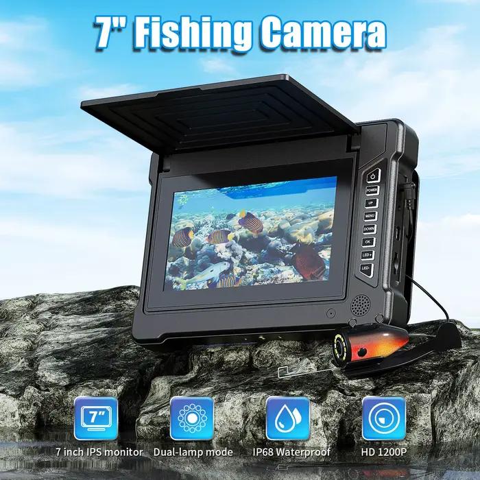 Caméra de pêche sous-marine 7 pouces IPS avec câble 15-50m - Vision nocturne et angle large 165°