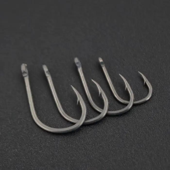 Hirisi 50 Hameçons Carpe Barbelés Revêtus Design Japon Acier Haut Carbone Pêche Sportive