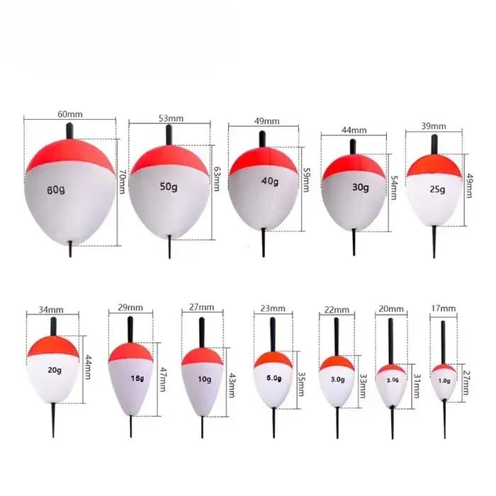 Lot de 5 flotteurs de pêche EVA 1g 2g 3g 5g, bâton mer et bouée pour