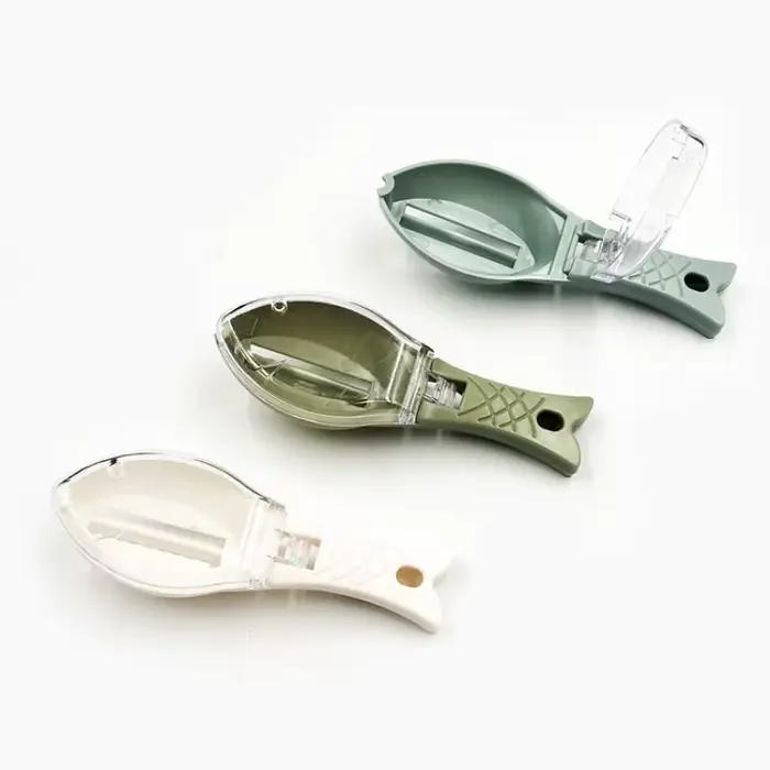 Grattoir à écailles de poisson en plastique - outil de nettoyage facile pour cuisine et poissonnerie - brosse à écailles