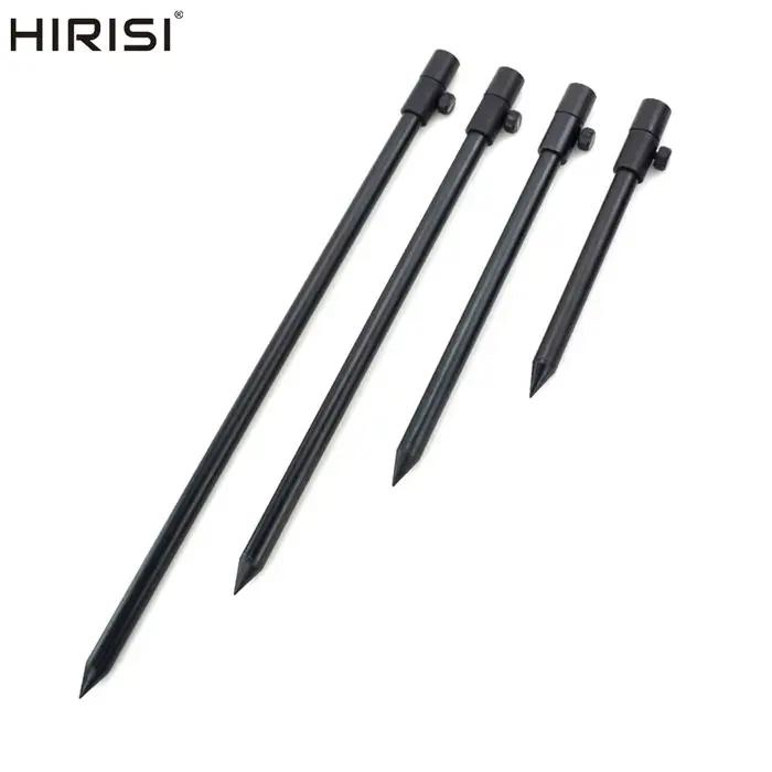 2 piquets rive aluminium noir pour pêche carpe - Supports cannes 16mm diamètre rod pod