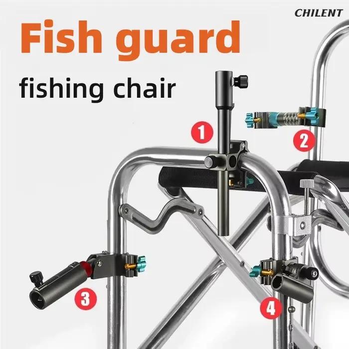 Set accessoires pêche LINNHUE complet : support batterie, porte-parapluie, plateau appâts, protecteur poissons